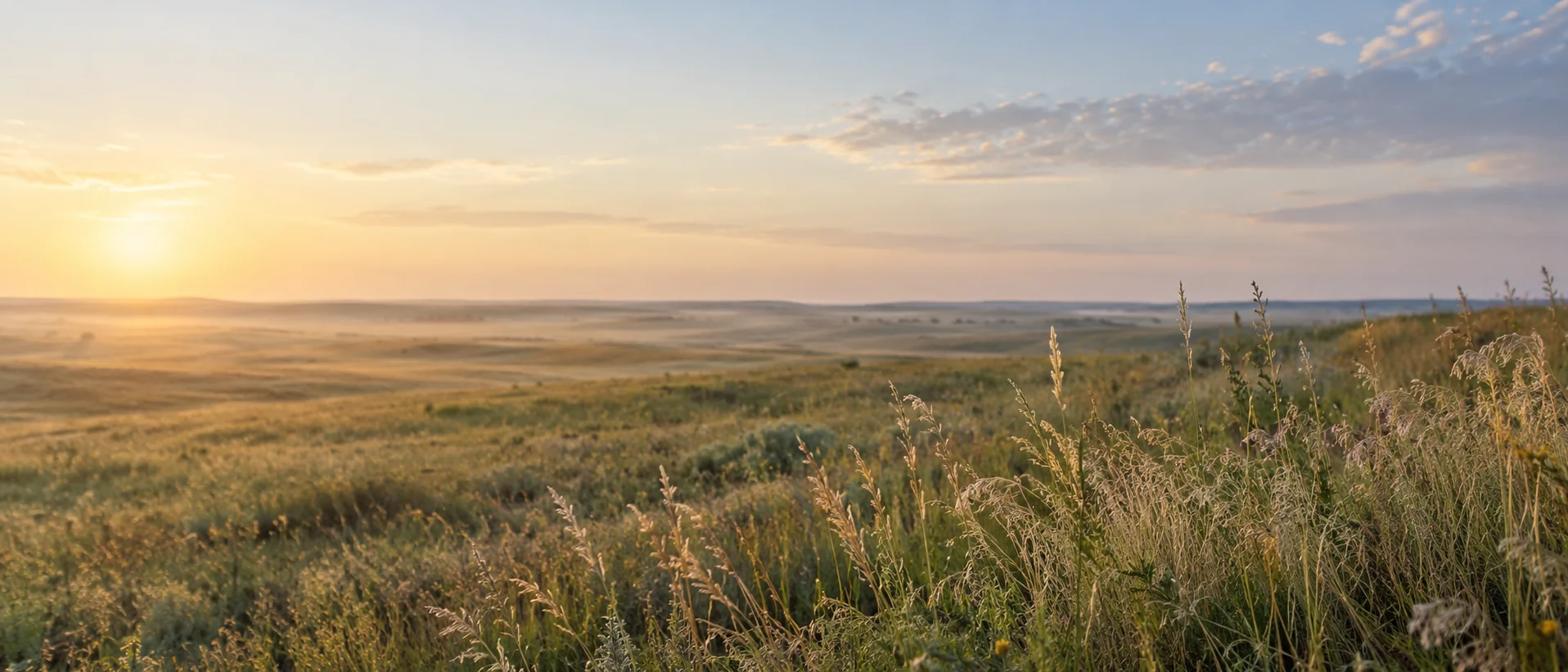 Sunrise over the western Kansas prairie